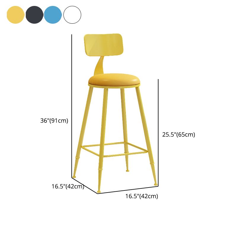 Matte Finish Iron Bar Stool Industrial Low Back Milk Tea Shop Stool Clearhalo 'Bar Furniture' 'Bar Stools' 'bar_stools' 'furn' 'furn_bar_stools' 'Furniture' 'furniture_bar_stools' 'Kitchen & Dining Furniture' 1200x1200_414d997e-2f48-4770-9c26-6f1b7fd0cd4f