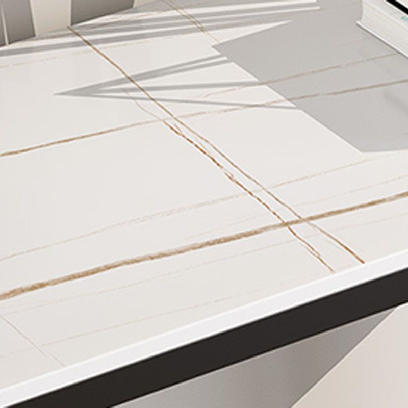 Modern Metal Console Sofa Table Rectangle Stone Console Accent Table for Hall Clearhalo 'Console Tables' 'console_tables' 'Entry & Mudroom Furniture' 'furn' 'furn_console_tables' 'Furniture' 1200x1200_414e5399-d84d-408c-bd3b-09bb52053322