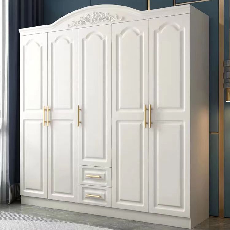 French Country Wardrobe Armoire White Wooden Wardrobe Cabinet Clearhalo 'Armoires & Wardrobes' 'armoires_wardrobes' 'Bedroom Furniture' 'furn' 'furn_armoires_wardrobes' 'Furniture' 1200x1200_414e6200-3329-49a8-8222-2cdc57775788