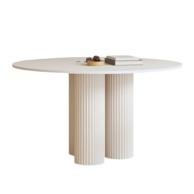 Round Dining Table Modern Furniture with Solid Wood Base for Home Clearhalo 'Dining Tables & Seating' 'Dining Tables' 'dining_table' 'furn' 'furn_dining_table' 'Furniture' 'Kitchen & Dining Furniture' 1200x1200_414e8992-858f-47de-99b4-1b1ed0a89695