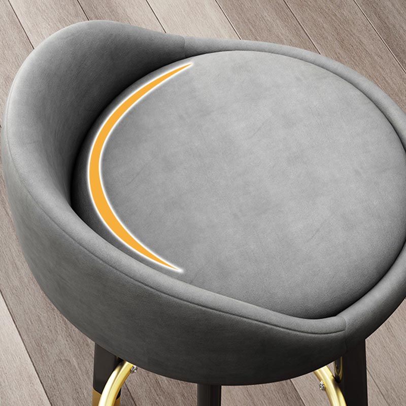 Contemporary Home Swivel Stool Matte Finish Upholstered Bar Stools