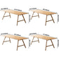 Contemporary Rectangle Dining Table Pine Solid Wood Table with Double Pedestal Clearhalo ' dining_table' 'Dining Tables & Seating' 'Dining Tables' 'Furniture' 'furniture_dining_table' 'Kitchen & Dining Furniture' 'kitchen&dining_furn' 'kitchen' 'kitchen_dining_table' 1200x1200_414ffaf5-f2dc-4a0b-8fc8-f68c47f84f3c