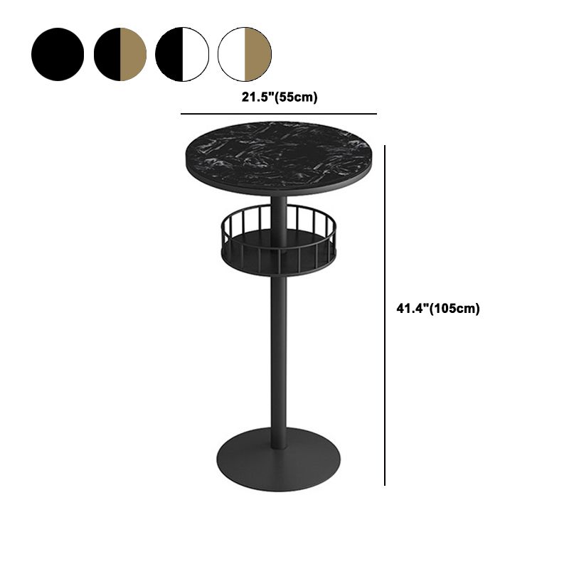 Glam Stone Bar Table Set 1/3 Pieces Round Counter Table for Indoor Clearhalo 'Bar Furniture' 'furn' 'furn_home_bar_bar_sets' 'Furniture' 'Home Bars & Bar Sets' 'home_bar_bar_sets' 'Kitchen & Dining Furniture' 1200x1200_41510d84-2f0e-49f4-a74d-d3dddd0c19e5