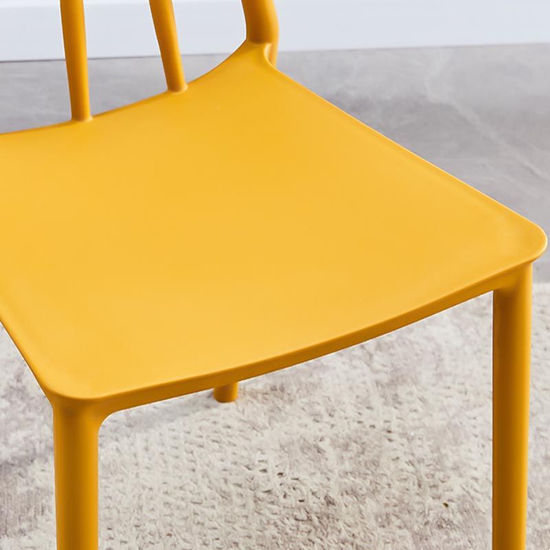 Silla de plástico contemporánea muebles laterales de comedor abiertos en acabado mate