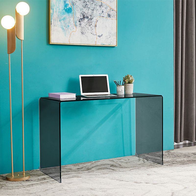 Modern Style Coffee Table with Rectangular Black/transparent Tempered Glass Abstract Base Clearhalo 'Coffee & Accent Tables' 'Coffee Tables' 'coffee_tables' 'furn' 'furn_coffee_tables' 'Furniture' 'Living Room Furniture' 1200x1200_41522c99-e728-4c27-8b82-0b19bec9d602