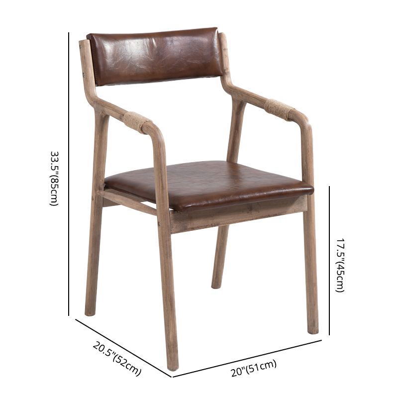 Upholstered Dining Armchair Bentwood Open Back Arm Single Chair with Wood Legs Clearhalo ' kitchen&dining_furn' 'Dining Chairs' 'Dining Tables & Seating' 'dining_chair' 'furn' 'furn_dining_chair' 'Furniture' 'furniture_dining_chair' 'Kitchen & Dining Furniture' 'kitchen' 1200x1200_41535a52-2c19-4fef-b166-51010c19dc35