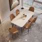 Mesa de comedor de rectángulo de piedra moderna 1/2/5/7 piezas de comedor juego para sala de estar