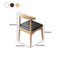 Contemporary Dining Chair Armless Side Chair with Wooden Legs for Kitchen