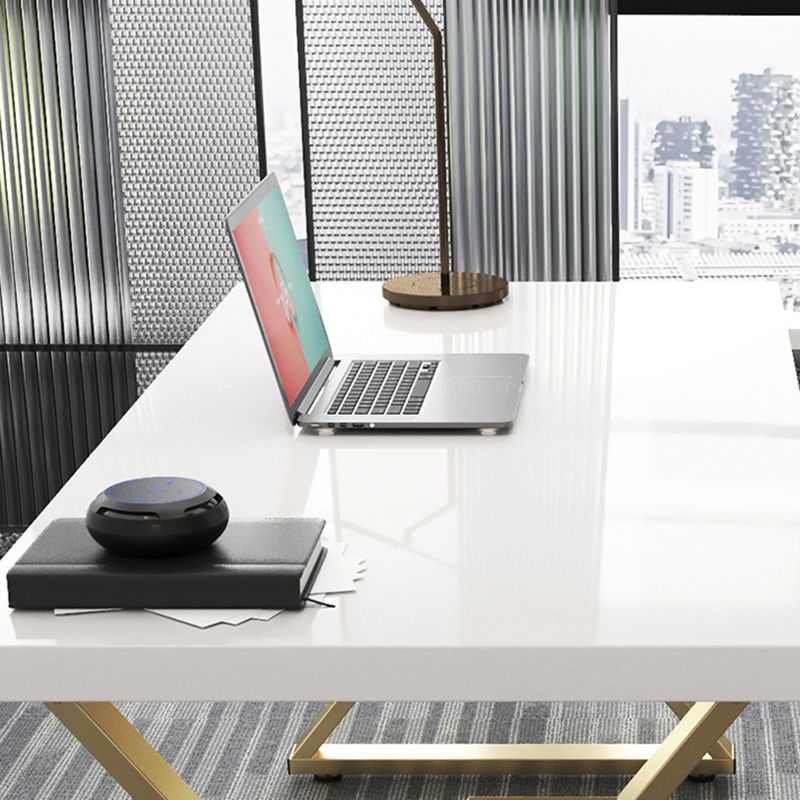 Glam rechthoekig schrijfbureau 29.53 "Tall massief houten bureau