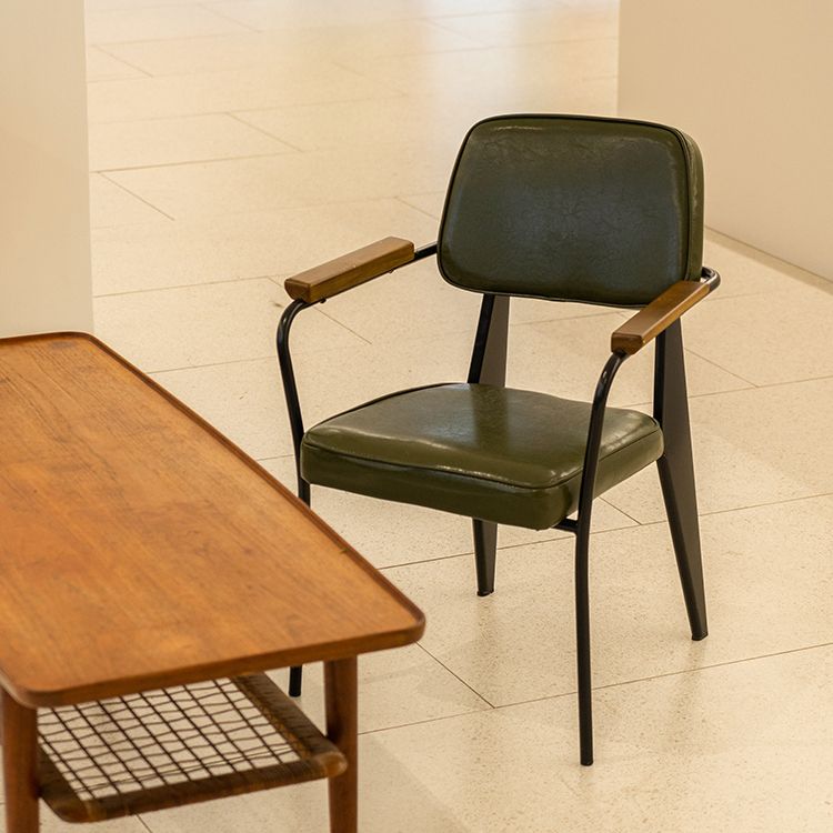 Contemporary Metal Dining Room Chairs Open Back Dining Side Armchair for Home Use Clearhalo ' kitchen&dining_furn' 'Dining Chairs' 'Dining Tables & Seating' 'dining_chair' 'Furniture' 'furniture_dining_chair' 'Kitchen & Dining Furniture' 'kitchen' 1200x1200_415531f5-aa0f-4959-8e2b-bdd6da2dbb0e