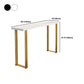 Glam Pub Tisch mit goldenem Metallschlitten rechteckig masser Holz Top Stange Tisch