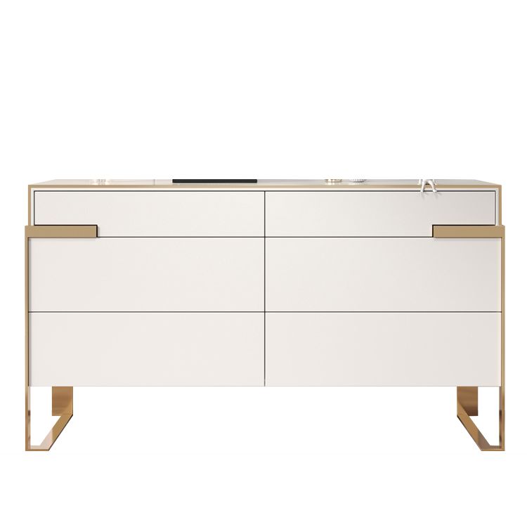 Comenedor de almacenamiento glamorante de estados de madera con 6 cajones