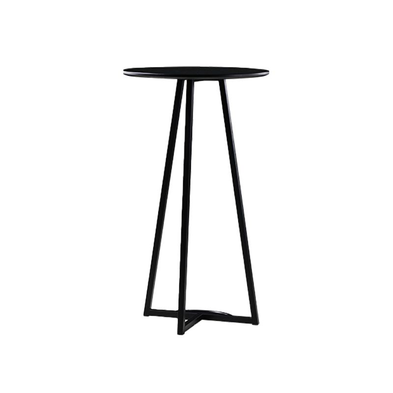 Contemporary Wood Top Round Bar Dining Table with Metal Base Clearhalo 'Bar Furniture' 'Bar Tables' 'bar_tables' 'furn' 'furn_bar_tables' 'Furniture' 'Kitchen & Dining Furniture' 1200x1200_4157cc69-74bd-4867-8dab-8c9959486dd6