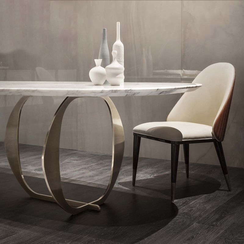 Traditional Luxury Rectangle Dining Table Stainless Steel Table for Indoor Clearhalo ' dining_table' 'Dining Tables & Seating' 'Dining Tables' 'furn' 'furn_dining_table' 'Furniture' 'furniture_dining_table' 'Kitchen & Dining Furniture' 'kitchen&dining_furn' 'kitchen' 'kitchen_dining_table' 1200x1200_4159988d-f93f-4330-a7d5-ca4f866b539c