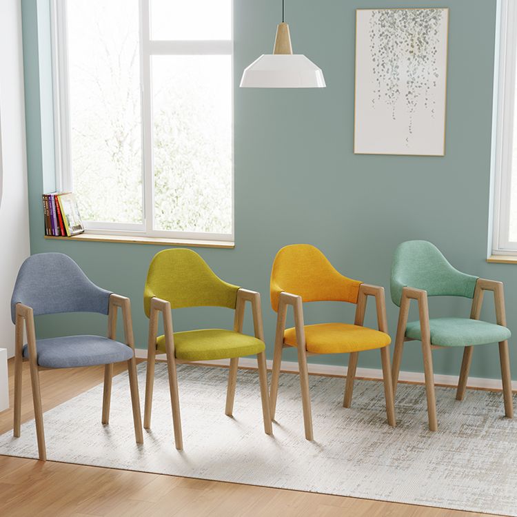 Nordic Fabric Dining Side Chair with Metal Base 33"H Open Back Dining Side Chair for Restaurant Clearhalo ' kitchen&dining_furn' 'Dining Chairs' 'Dining Tables & Seating' 'dining_chair' 'furn' 'furn_dining_chair' 'Furniture' 'furniture_dining_chair' 'Kitchen & Dining Furniture' 'kitchen' 1200x1200_4159e25e-3474-4d64-8ee3-bd9976de824d