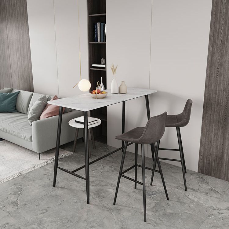 Contemporary Bar Counter Table Rectangle Sintered Stone Table for Kitchen Clearhalo 'Bar Furniture' 'Bar Tables' 'bar_tables' 'Furniture' 'furniture_bar_tables' 'Kitchen & Dining Furniture' 1200x1200_415ae898-268d-4ff5-9ca3-7031668705c7