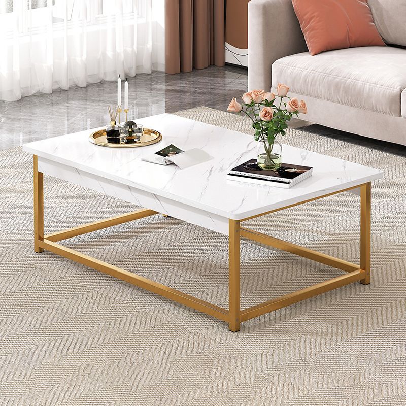 Rectangular Frame Base Wooden Table Modern Style Coffee Table Clearhalo 'Coffee & Accent Tables' 'Coffee Tables' 'coffee_tables' 'furn' 'furn_coffee_tables' 'Furniture' 'Living Room Furniture' 1200x1200_415b3b38-01c9-4ac2-bb87-b62c5bc954a3