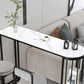 Free Form Double Pedestal Bar Dining Table Modern Stone and Metal Bar Table Clearhalo 'Bar Furniture' 'Bar Tables' 'bar_tables' 'furn' 'furn_bar_tables' 'Furniture' 'Kitchen & Dining Furniture' 1200x1200_415b41f0-7566-4200-8ad5-457907fe2b15