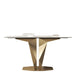 Glam Rectangle Console Table with Stain Resistant Stone for Hall