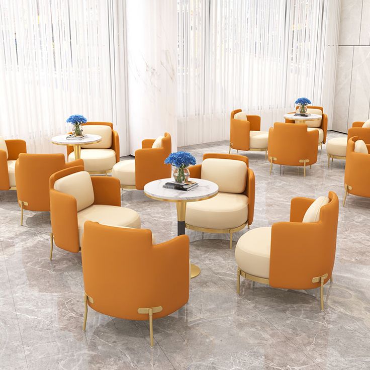 パッド入りの椅子付きグラムラウンドダイネットセット1/2/3/5 PCSホーム用の白い石のダイニングセット