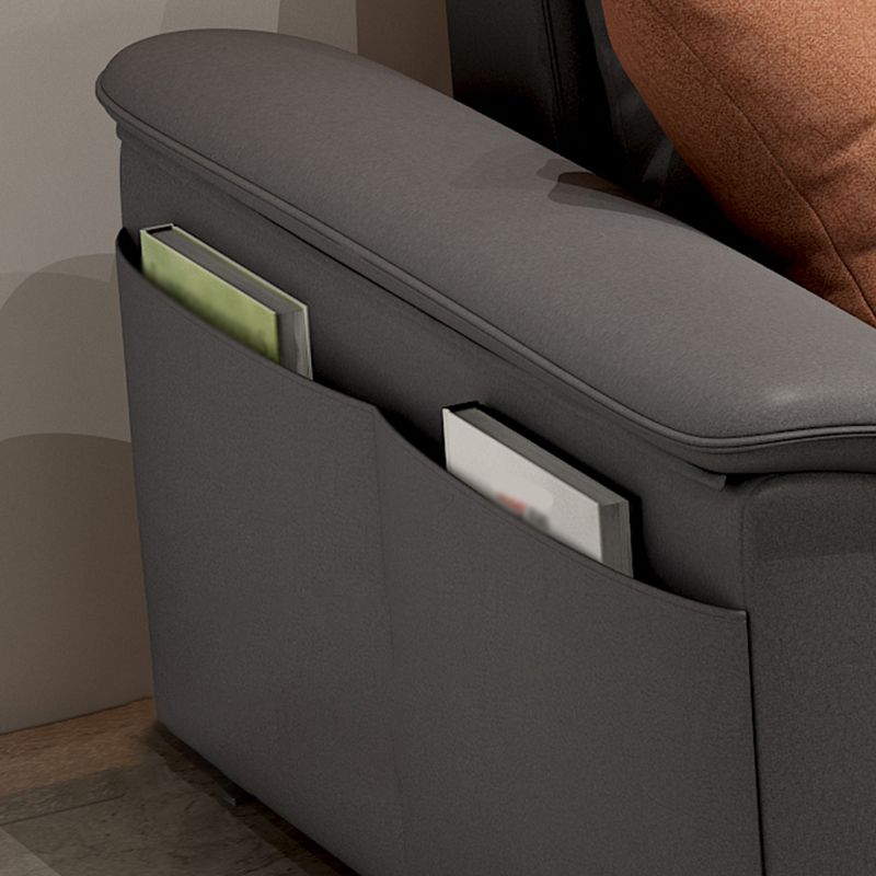 Modern Pillow Top Arm Sofa with Adjustable Bolster Pillows and Storage Bag Clearhalo 'furn' 'furn_sectionals' 'Furniture' 'furniture_sectionals' 'kitchen' 'kitchen_sectionals' 'Living Room Furniture' 'Sectionals' 1200x1200_415c823a-7634-4408-acfa-814bcd07b5e9