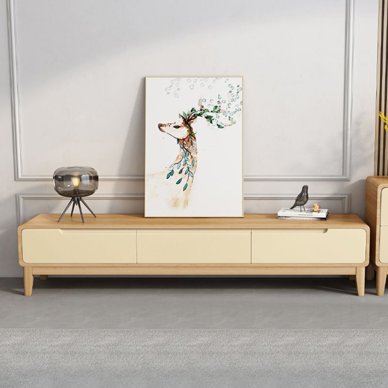 Scandinavian TV Stand Console Wooden Media Console with 3 Drawers Clearhalo 'furn' 'furn_tv_stands_entertainment_centers' 'Furniture' 'Living Room Furniture' 'TV Stands & Entertainment Centers' 'TV Stands & Media Storage Furniture' 'tv_stands_entertainment_centers' 1200x1200_415de035-8144-452a-8935-84879dcfaac6