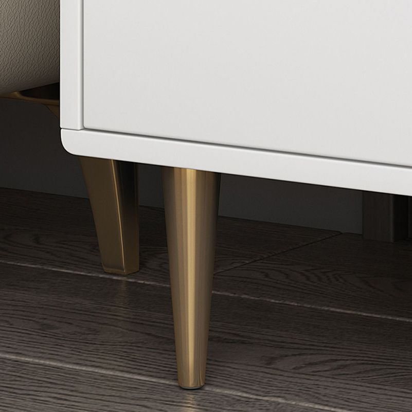 Nightstand Glam Stone Classic Stone Accent Table Table avec des tiroirs