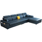 Modern Fabric/Faux Leather Sofa & Chaise with Storage for Living Room