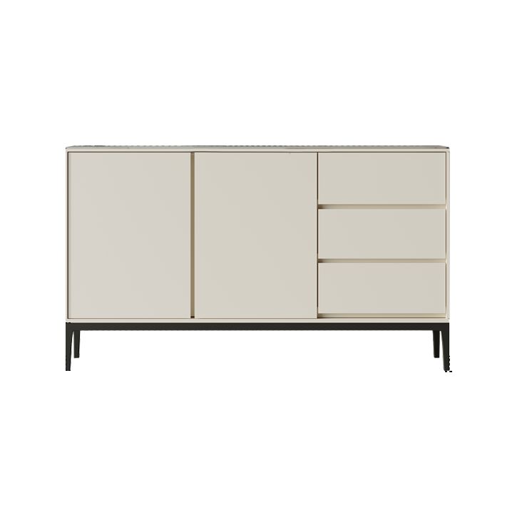 Contemporary Stone Sideboard 3-Drawer and 2-Door Dining Room Sideboard Clearhalo 'buffet_sideboard' 'Buffets & Sideboards' 'furn' 'furn_buffet_sideboard' 'Furniture' 'furniture_buffet_sideboard' 'Kitchen & Dining Furniture' 1200x1200_41615266-a5d0-421e-92f7-525c125c0800