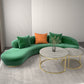 Contemporary Velvet Armless Sofa with Tight Back for Apartment
