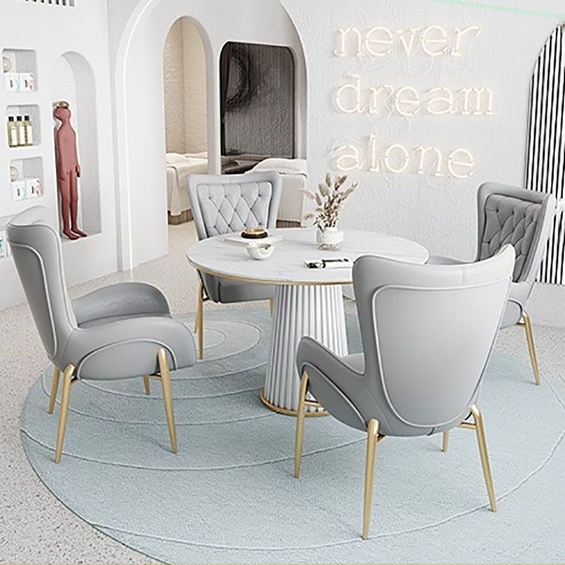 Traditional Luxury Dining Table White Sintered Stone Table for Home