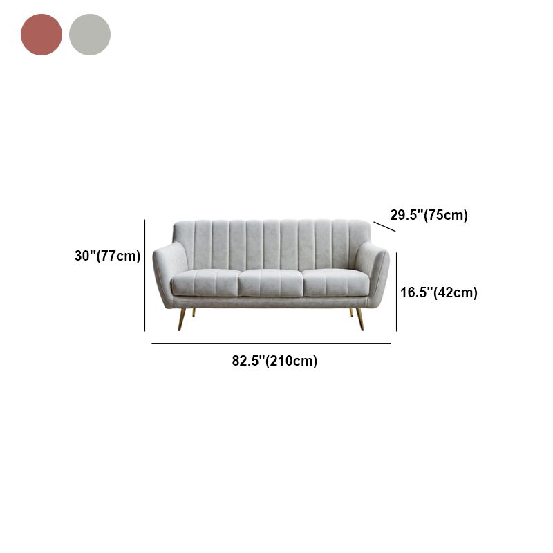 30.3"H Sewn Pillow Back Faux Leather Flared Arm Sofa for Living Room Clearhalo 'furn' 'furn_sofas' 'Furniture' 'furniture_sofas' 'Living Room Furniture' 'Sofa' 'sofas' 1200x1200_41622911-10e2-4806-ad29-452c1e7e33d6