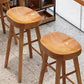 Tabourets à manger en bois massif contemporain tabourets de bar sans repose-pied