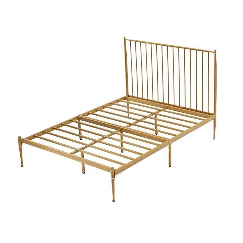 43.3" Metal Standard Bed with Spindle Headboard Low Profile Bed