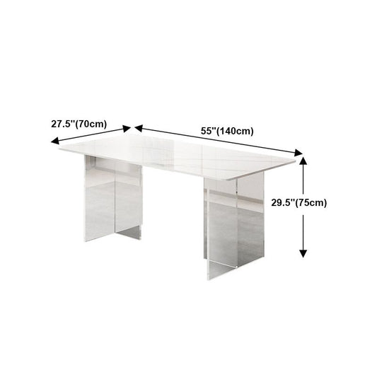 1/2/5/7 Pieces White Dining Set Sintered Stone Rectangle Dining Set with Leather Chairs Clearhalo 'Dining Room Sets' 'Dining Tables & Seating' 'dining_room_set' 'furn' 'furn_dining_room_set' 'Furniture' 'furniture_dining_room_set' 'Kitchen & Dining Furniture' 1200x1200_4169952a-d52b-4490-a1ad-2c0b9876f444