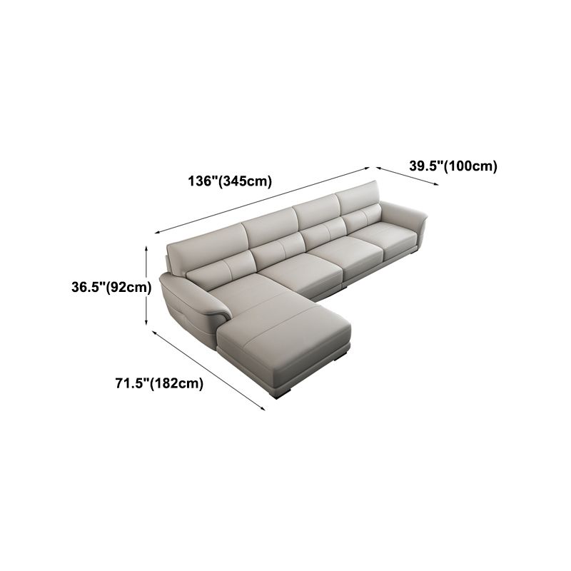 Canapé-lit en cuir de style nordique avec un amortit à accoudoir inversé