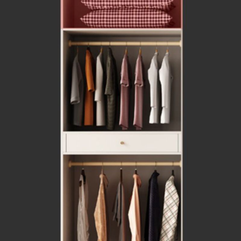 Armoire d'armoire de chambre à coucher de style moderne armoire de rangement en bois avec canne de vêtements