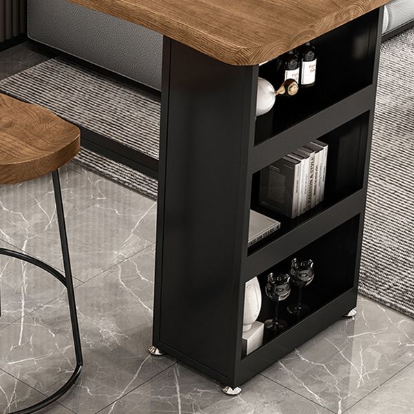 長方形のパブダイニングセット1/3/4ピースソリッドウッドバースツールとテーブルセット