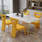 Glam Style Dinette Set 1/5 Pcs Rectangle Stone Dinette Table with Dining Chair Clearhalo 'Dining Room Sets' 'Dining Tables & Seating' 'dining_room_set' 'furn' 'furn_dining_room_set' 'Furniture' 'Kitchen & Dining Furniture' 1200x1200_416ca3bb-33e1-49cb-8eea-2d82f8d9d139
