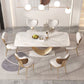 Luxury Sintered Stone Top Dining Set Rectangle 1/4/5/7/9 Pieces Dining Table Set