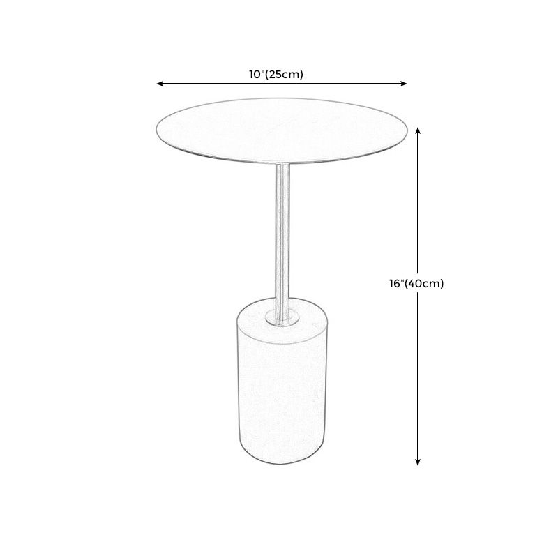 Round Pedestal Side Table Contemporary Mental Top End Table for Living Room Clearhalo 'Coffee & Accent Tables' 'End & Side Tables' 'end_side_table' 'end_side_tables' 'furn' 'furn_end_side_tables' 'Furniture' 'furniture_end_side_table' 'Living Room Furniture' 1200x1200_416e3a4a-fa28-4726-859b-2c989f116029