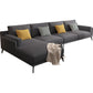 Moderne kussenrugstof sectionele L-vorm vierkante arm sectioneel