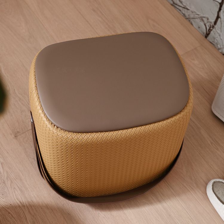 Contemporary Faux Leather Upholstered Ottoman Rectangle Standard Clearhalo 'furn' 'furn_ottomans_poufs' 'Furniture' 'Living Room Furniture' 'Ottomans & Poufs' 'ottomans_poufs' 1200x1200_416e97f5-25cd-4f6d-b230-c0f05291f3eb