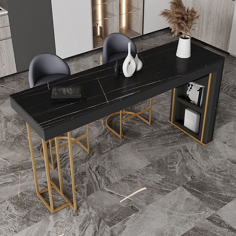 Nordic Glam Bar Counter Table Sintered Stone Table for Kitchen Clearhalo 'Bar Furniture' 'Bar Tables' 'bar_tables' 'furn' 'furn_bar_tables' 'Furniture' 'furniture_bar_tables' 'Kitchen & Dining Furniture' 1200x1200_416eaa54-d9cc-42d4-90fe-2d038bcf6cfd