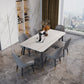 Industrial Kitchen Dinner Table Rectangle Stone 4 Legs Dining Table Clearhalo 'Dining Tables & Seating' 'Dining Tables' 'dining_table' 'furn' 'furn_dining_table' 'Furniture' 'Kitchen & Dining Furniture' 1200x1200_41704e02-c8fc-4914-8a5d-13f0b5ed1e8d