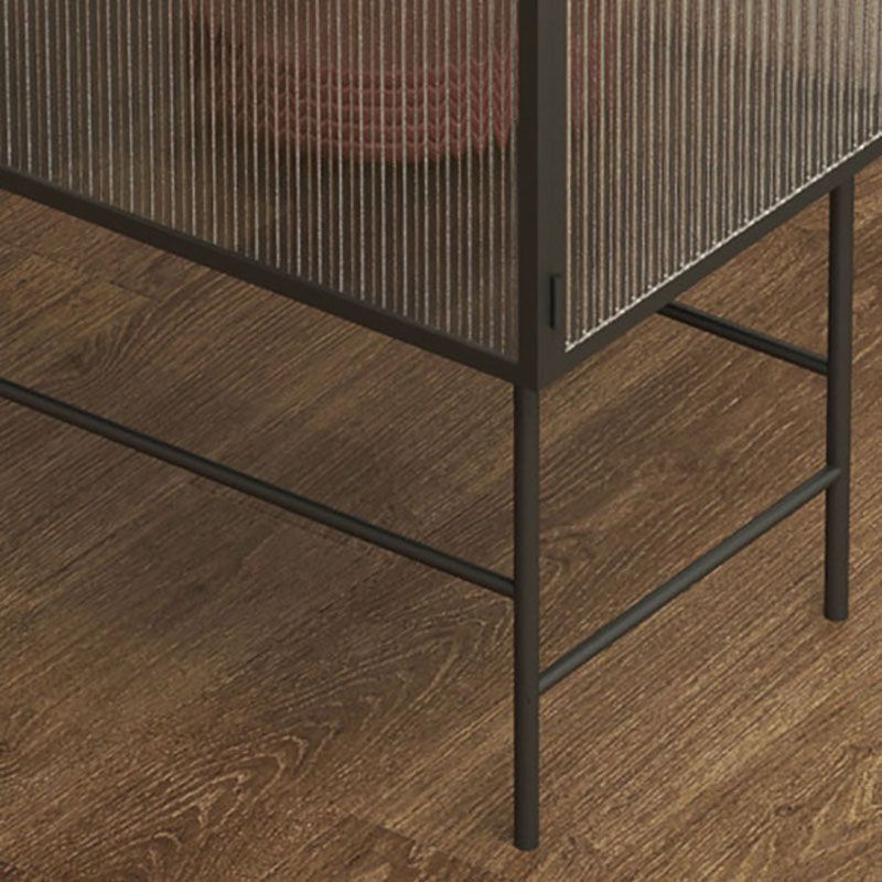 2 glazen deuren keuken server metalen 36-inch hoogte eetserver voor eetkamer