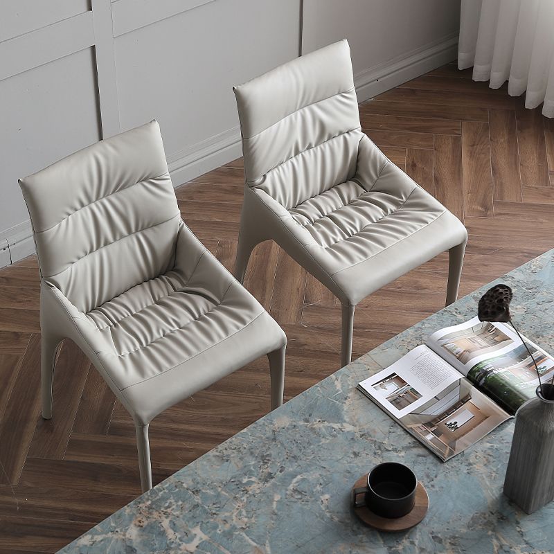 Contemporary Style Dining Chairs Armless Chairs for Kitchen with Metal Legs Clearhalo ' kitchen&dining_furn' 'Dining Chairs' 'Dining Tables & Seating' 'dining_chair' 'furn' 'furn_dining_chair' 'Furniture' 'furniture_dining_chair' 'Kitchen & Dining Furniture' 'kitchen' 1200x1200_4171bcb3-e4d4-4c43-8cf2-c4fdb3a44b80