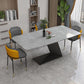 Stone Top Rectangle Dinner Table Modern Iron Pedestal Casual Dining Table Clearhalo 'Dining Tables & Seating' 'Dining Tables' 'dining_table' 'furn' 'furn_dining_table' 'Furniture' 'furniture_dining_table' 'Kitchen & Dining Furniture' 'kitchen' 'kitchen_dining_table' 1200x1200_417225c8-4529-47fe-91ba-08d0a3320fa2