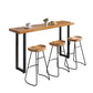 Industrial Style Bar Table Rectangle Solid Wood Fixed Bistro Bar Desk for Indoor Clearhalo 'Bar Furniture' 'Bar Tables' 'bar_tables' 'furn' 'furn_bar_tables' 'Furniture' 'Kitchen & Dining Furniture' 1200x1200_41728d18-e091-4de4-84c8-1612405eb3ee
