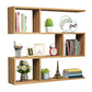 Contemporary Style Geometric Bookshelf, 3-shelf Engineered Wood Bookcase, 29.5" H